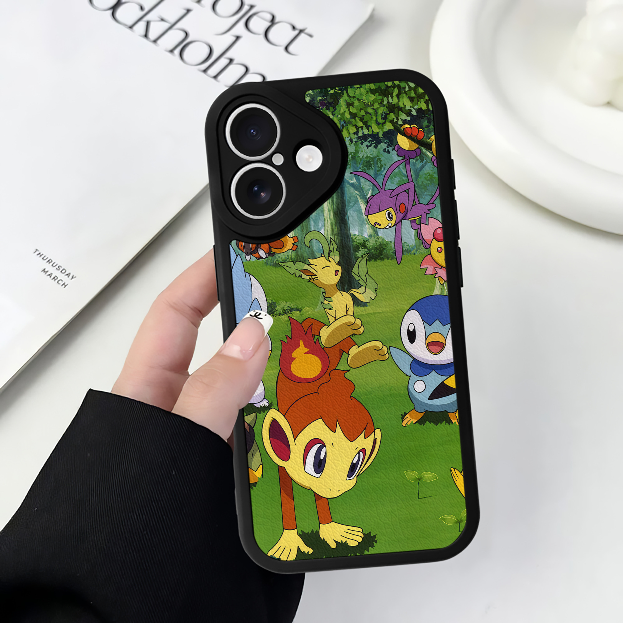 ポケットモンスター Pokémon 【iPhone 16シリーズ対応】シリコンスマホケース（レザー調） 材質：シリコン